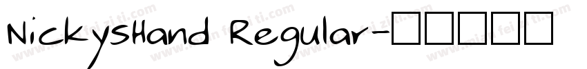 NickysHand Regular字体转换